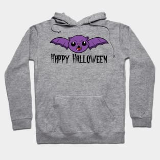 Happy Halloween Cat Bat Purple Hoodie